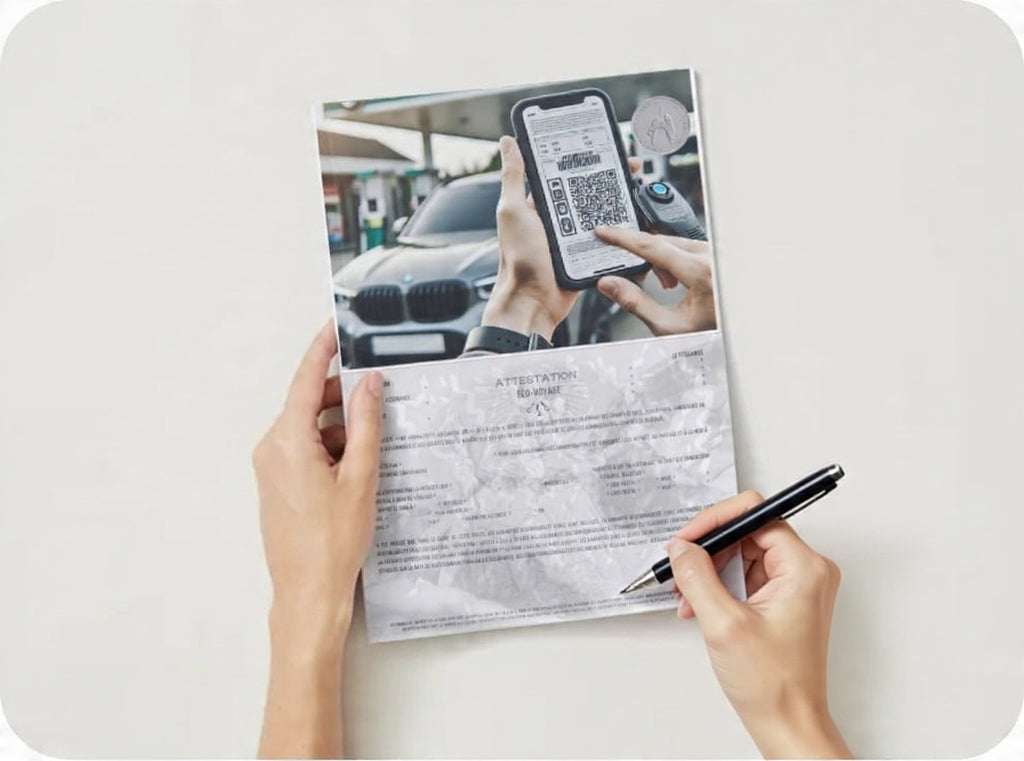L'attestation " RESERVATION AUTO-PARTARGE " (Recto)