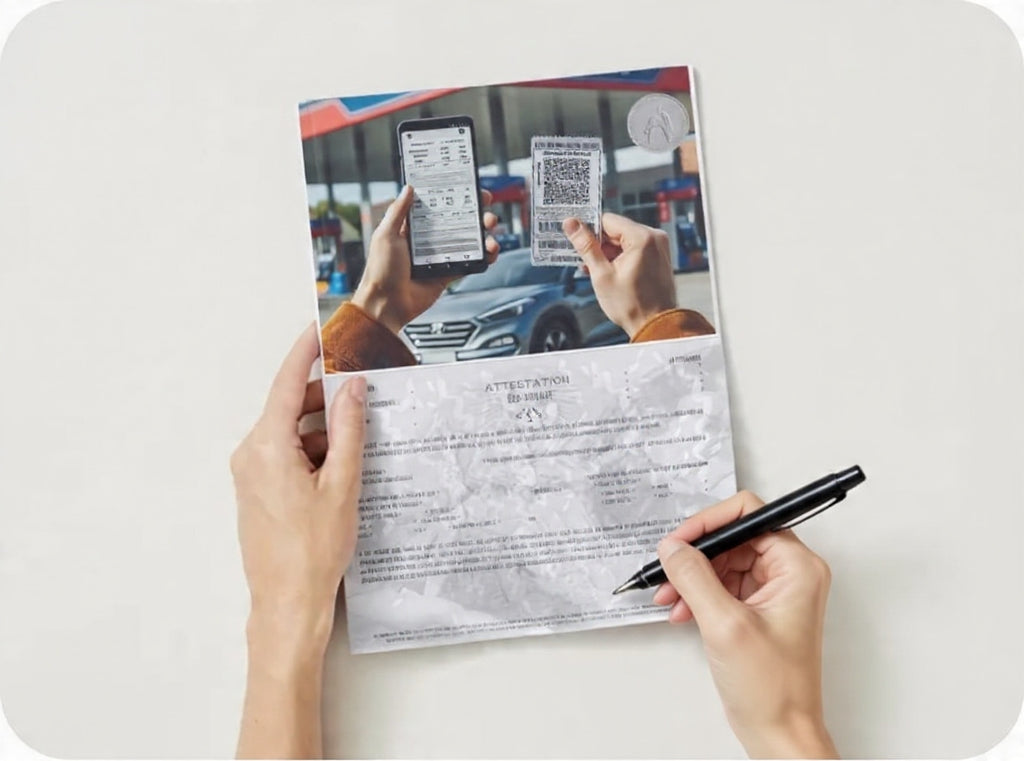 L'attestation " RESERVATION AUTO-PARTARGE " (Recto)